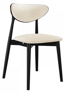 Čalouněná židle do jídelny CIBOLO 4 - černá / smetanová