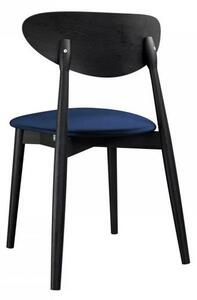 Čalouněná židle do jídelny CIBOLO 4 - černá / tmavá modrá