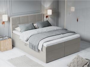 Béžová boxspring postel s úložným prostorem 180x200 cm Mimicry – Mazzini Beds