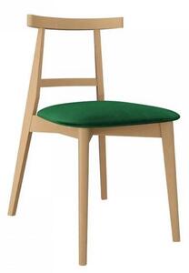 Čalouněná kuchyňská židle CIBOLO 5 - buk / zelená