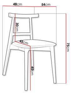 Čalouněná kuchyňská židle CIBOLO 5 - buk / šedá