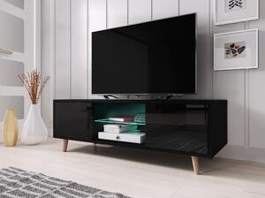 TV stolek/skříňka Santos 1 (černý lesk + černá matná). 780488