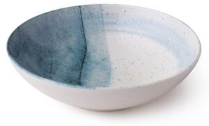 Jídelní sada 24 ks modrá/krémová/porcelán