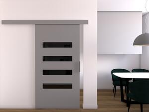 Posuvné interiérové dveře BARRET 6 - 106 cm, šedé