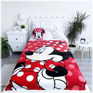 Mikroplyšová deka Minnie Mouse - 100 x 150 cm