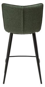 Zelená barová židle s ocelovými nohami DAN-FORM Join, výška 93 cm