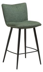 Zelená barová židle s ocelovými nohami DAN-FORM Join, výška 93 cm