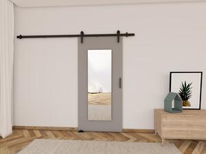 Posuvné dveře se zrcadlem BUSHLAND 9 - 76 cm, šedé