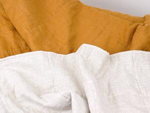 Snový svět Lněná deka s prošitím Barva: malinová, Barva 2: přírodní len