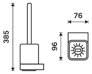 Nimco Nikau WC kartáč, WC štětka, keramická nádoba NK 30094KN-HR-26