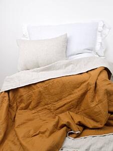 Snový svět Lněná deka s prošitím Barva: starorůžová, Barva 2: oatmeal