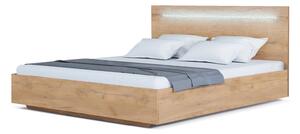 Manželská postel KAIA - 120x200, dub craft zlatý
