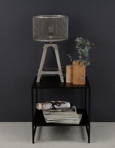 Černý kovový odkládací stolek Canett Lite, 50 x 50 cm