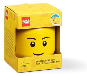 Žlutý úložný box LEGO® Boy, ø 10,6 cm