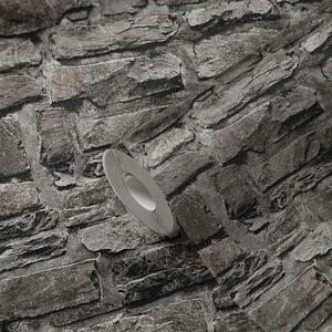 Vliesová tapeta na zeď Dimex 2020 36370-4 | 0,53 x 10,05 m | šedá, černá | A.S. Création