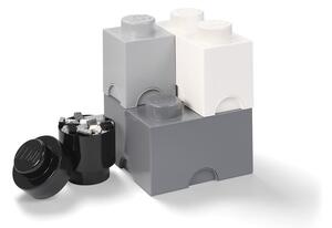 Set 4 plastových úložných krabic LEGO®, 25 x 25 x 33 cm