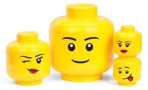 Žlutý úložný box LEGO® Silly, ø 10,6 cm