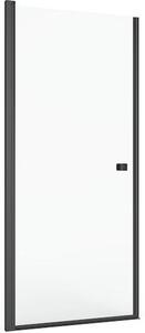 Roca Capital sprchové dveře 80 cm sklopné černá matný/průhledné sklo AM4708016M