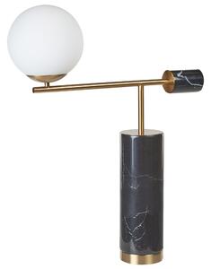Mramorová stolní lampa černá/zlatá HONDO