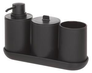 Černá plastová sada doplňků do koupelny Cade – iDesign