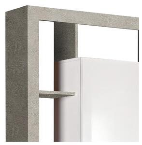 Šatní skříň DERRICK beton/bílá