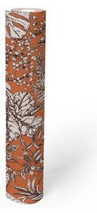 A.S. Création | Vliesová tapeta na zeď Daniel Hechter 37520-4 | 0,53 x 10,05 m | bílá, oranžová, hnědá