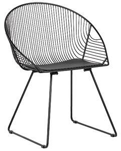 Kov Jídelní židle Sada 2 ks Černá AURORA