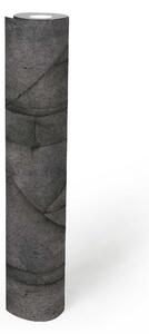 A.S. Création | Vliesová tapeta na zeď Industrial 37741-2 | 0,53 x 10,05 m | černá, metalická, šedá