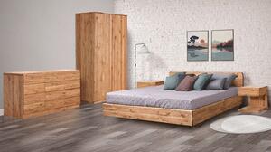 Dubová postel z masivu Pavla včetně roštu a úložného prostoru - 180×200 cm