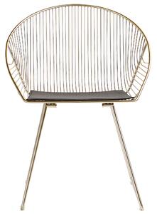 Zlatá jídelní židle AURORA 2 ks