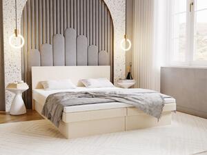 Čalouněná postel 140x200 AVRIL 2 s úložným prostorem - béžová
