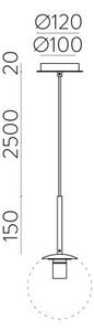 ACB Iluminacion Zavěsné svítidlo PARMA, ⌀ 15 cm, 1xE27 15W, IP44 Barva: Bílá