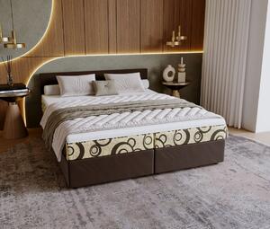 Čalouněná postel 140x200 SUVI 2 s úložným prostorem - hnědá