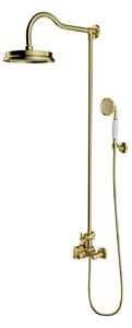 OMNIRES - Nástěnný sprchový set ARMANCE - broušená zlatá - 120 cm