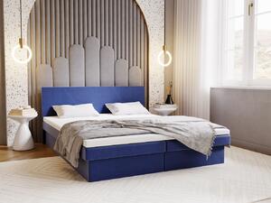 Čalouněná postel 140x200 AVRIL 1 s úložným prostorem - tmavě modrá