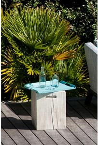 Bílý zahradní odkládací stolek Ezeis Ecotop, 35 x 35 cm