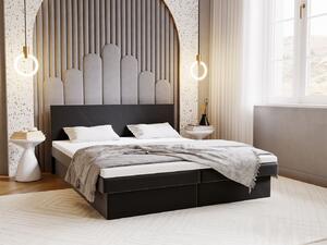 Čalouněná postel 140x200 AVRIL 2 s úložným prostorem - černá