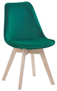 Umělý samet Konferenční židle Sada 2 ks Zelená DAKOTA