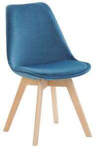 Umělý samet Konferenční židle Sada 2 ks Modrá DAKOTA