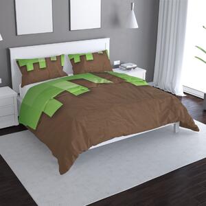 Sablio Povlečení Green Blocks - 140x200 / 90x70