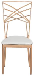 Sada 2 jídelní židle růžové zlato GIRARD