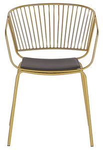 Kov Jídelní židle Sada 2 ks Zlatá RIGBY