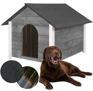 Zateplená bouda pro psa 116x72x81 cm SPRINGOS DH004 antracitová