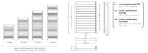Instal Projekt Modo koupelnový radiátor žebříkový 104.7x40 cm bílá MOD-40/100