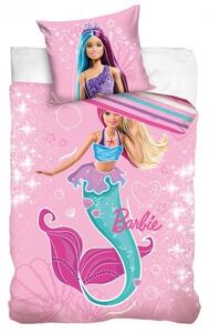 Carbotex dětské povlečení bavlna Barbie Mořská Panna 140x200+70x90 cm