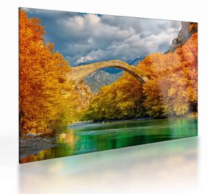 Skleněný obraz - Konitsa most (70x50 cm)