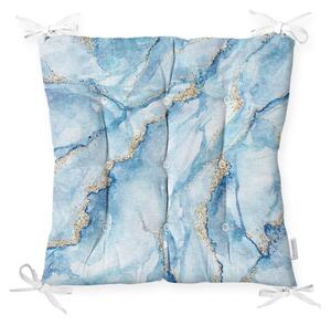 Podsedák na židli Minimalist Cushion Covers Marble Blue, 40 x 40 cm