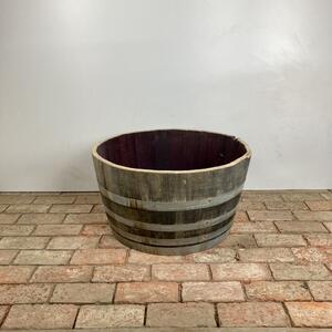 Dřevěný květináč ze sudu - 250L - NATURAL