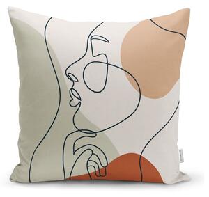 Povlak na polštář Minimalist Cushion Covers Pastel Drawing Face, 45 x 45 cm