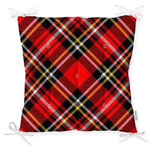 Podsedák na židli Minimalist Cushion Covers Flannel Red Black, 40 x 40 cm